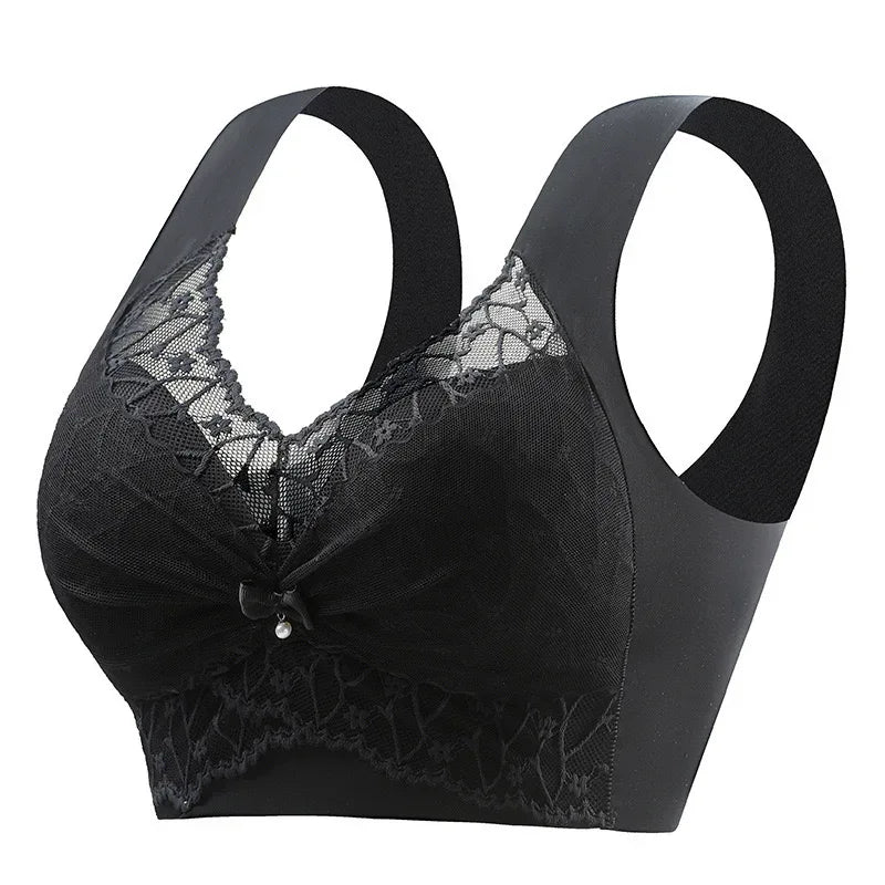Beautiful Back Bra For Women, Fixed Cup, Adjustable, Seamless Push-up, Secondary Breasts, Anti-sagging, Lace Vest Bra