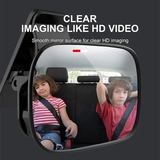 SEAMETAL Car Interior Baby Mirrors 120-Degree Wide Angle Rear View Mirror for Baby Children Safe Adjustable Car Observing Mirror