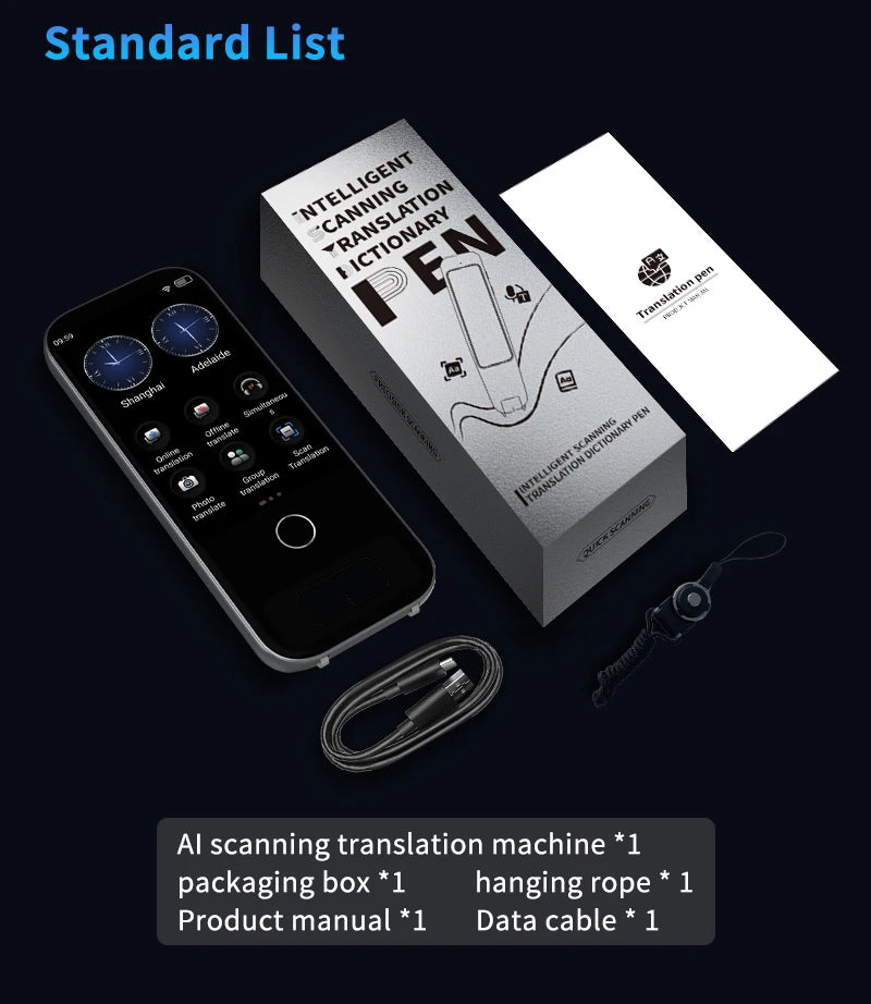 Scan Translation Machine Support 148 Language Translator Device AI Translator With ChatGPT Translator offlin Translation Tourism