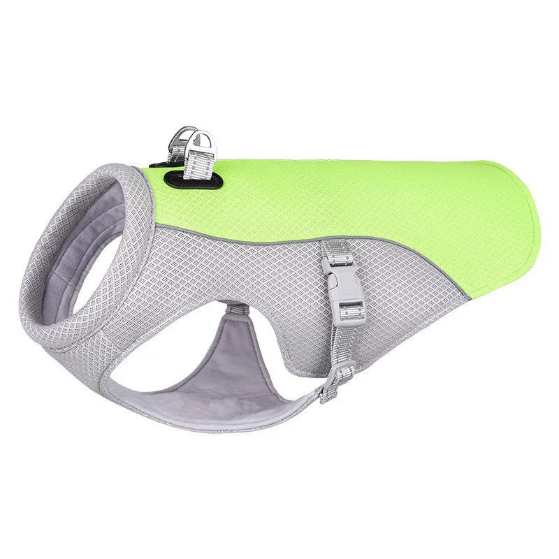 Dog Cooling Vest Harness, Lightweight Breathable Small Puppy Cooler Jacket with Adjustable Buckle for Outdoor Beach, Hiking, Tr