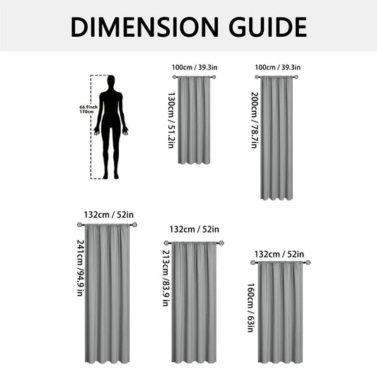 1pc 100% Blackout Curtain, Solid Color Curtains with Rod Pocket, Bedroom Living Room Curtains for Windows Curtain by PDG ibma