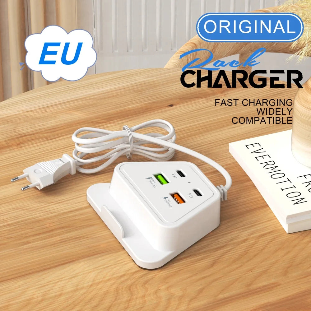 Universal Power Strip Electric Socket EU UK US Plug Desktop Socket Mobile Phones Charger Adapter For iPhone Samsung Xiaomi POCO