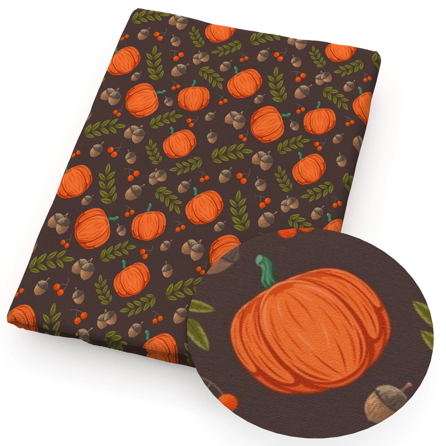 50*145cm Pumpkin Fall Autumn PolyesterCotton Fabrics By half Meter Flowers Maple Leaf Sewing Cloth Dress DIY Crafts Home Textile
