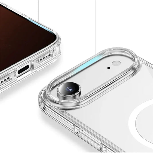For Magsafe Magnetic Clear Shockproof Case For iPhone 17 Air 17Pro 17 Pro Max Wireless Charging Shockproof Hard PC Back Cover