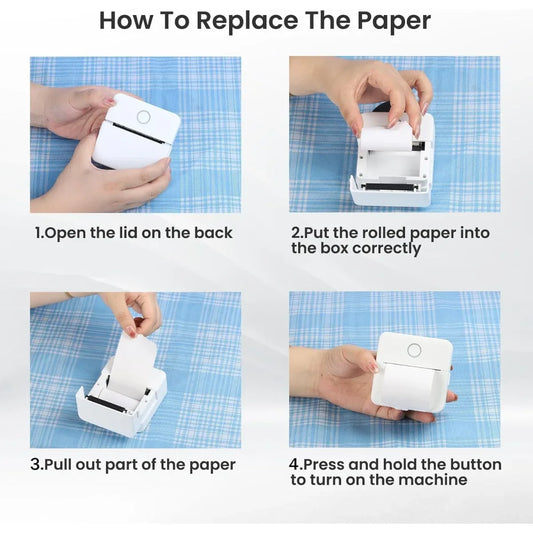 X6 Mini Pocket Sticker Printer Bluetooth Wireless Connection Portable Sticker Maker for Learning Note Journal DIY Work and Photo