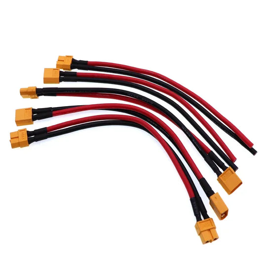 XT60 male female conversion plug connection cable 12AWG 30A, with silicone extension cable battery connector to 10/20/50/100CM