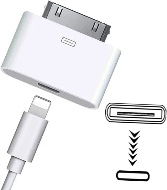2pc Lighting To 30Pin Adapter 8Pin Male To 30 Pin Female Charging Sync ConverterFor IPhone 4 4S IPad 2 3 IPod Touch ChargerCable by PDG ibma