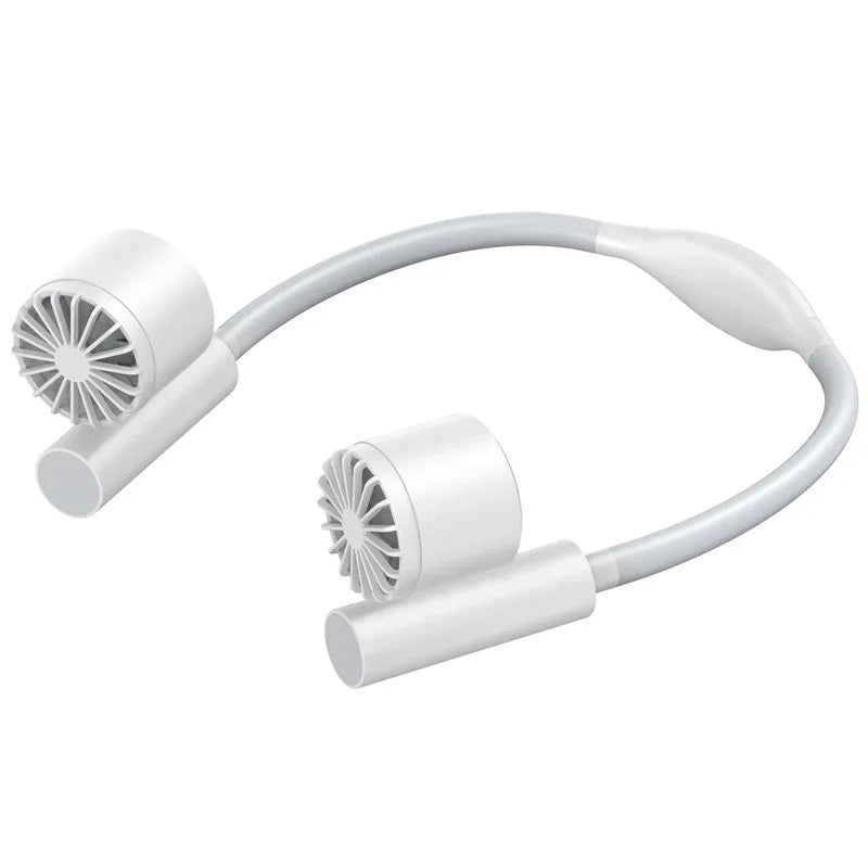 Portable Lightweight Halter Neck Air Cooling Fan USB Rechargeable Outdoor Travel Sport Wearable Mini Hanging Neck Fan 3Gear Wind