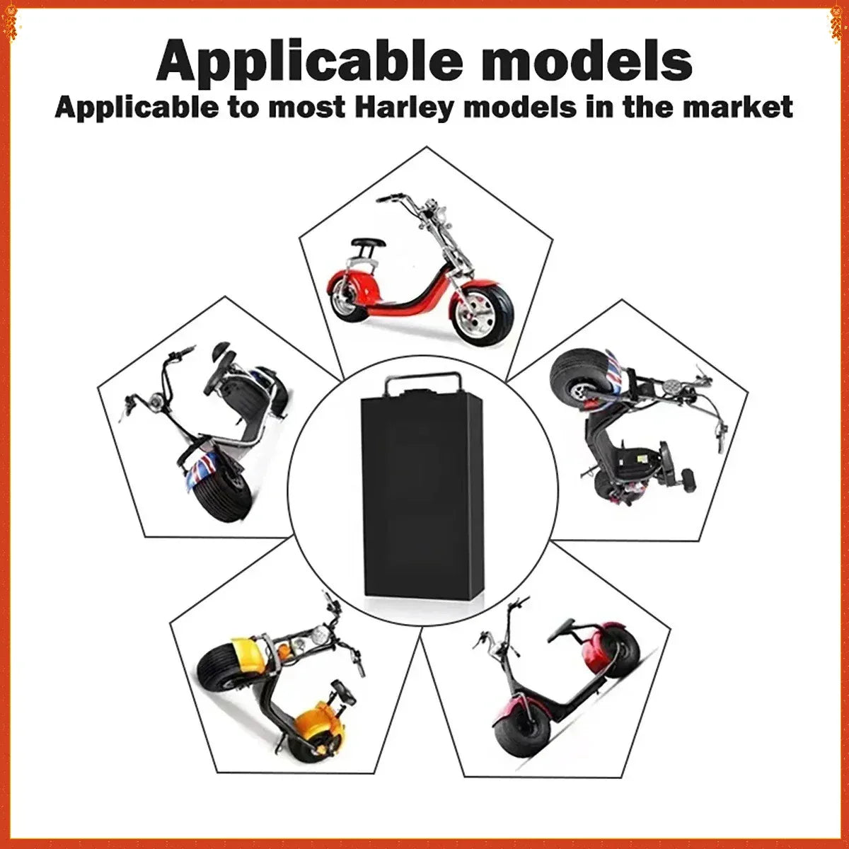 🔋60V 20Ah-60Ah Electric Motorcycle Li-ion Battery Pack 2000W For Harley Two Wheel Foldable Citycoco Electric Scooter,Free Charg