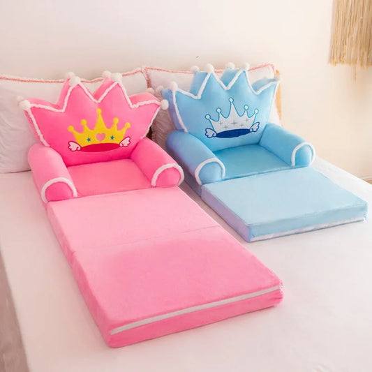 Three-layer folding children's small sofa cartoon kindergarten baby seat stool plush toy lazy sofa removable by PDG ibma