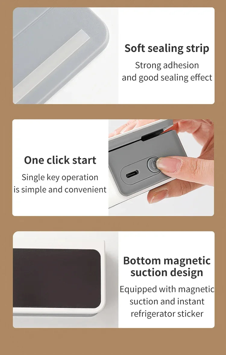 Plastic Bag Sealer Mini Heat Bag Sealing Machine Rechargeable Handheld Food Packaging Heat Sealer Thermal Bags Sealing Machine