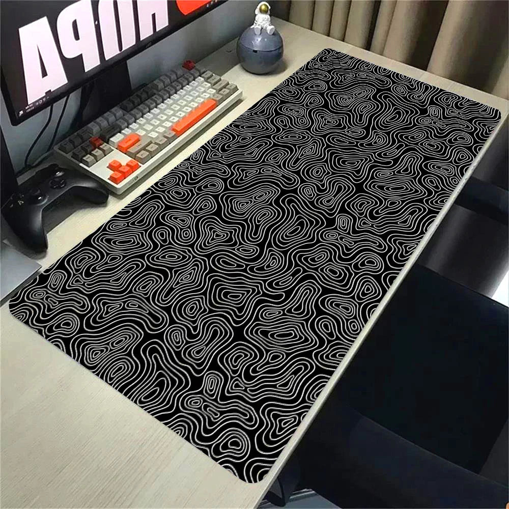Topographic Mousepad Strata Liquid Mouse Pad Black 500x1000 Mat Gamer 900x400 Extended Pad Custom Mauseped Rubber Office Carpet