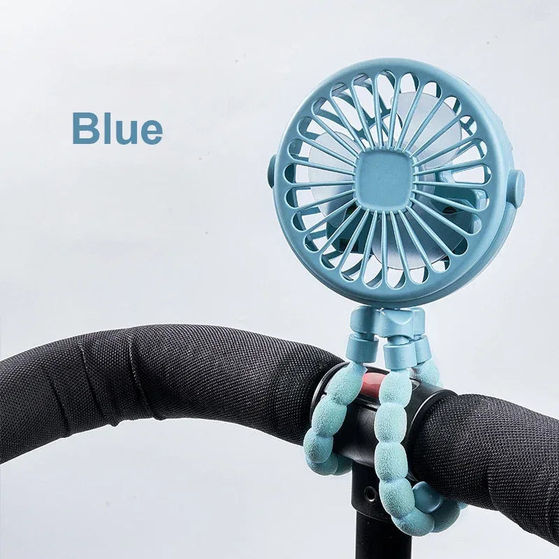 Portable Fan Mini Stroller Clip Fan USB Handheld Fan For Car Seat Bike 360° Rotate Flexible Octopus Stroller Fan Mini Car Fan