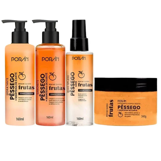 Full Kit 4 items Body and Face Care Peach Porán by PDG ibma