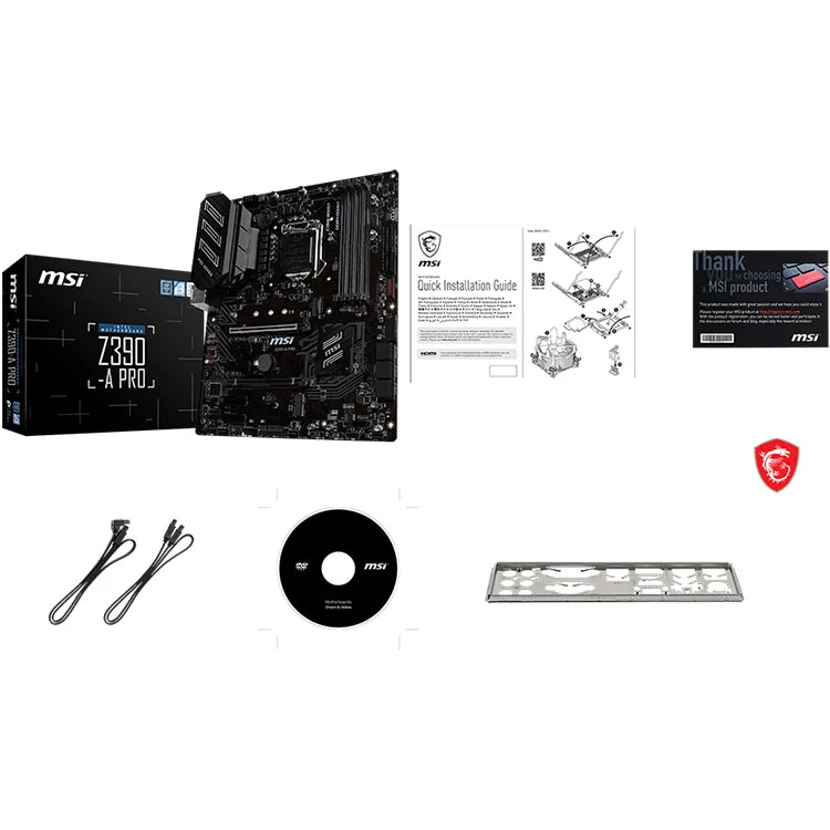 MSI Z390-A PRO Used Gaming Motherboard with Intel LGA 1151 Socket Z390 Chipset Supports Intel Core 9th/ 8th Gen Processors