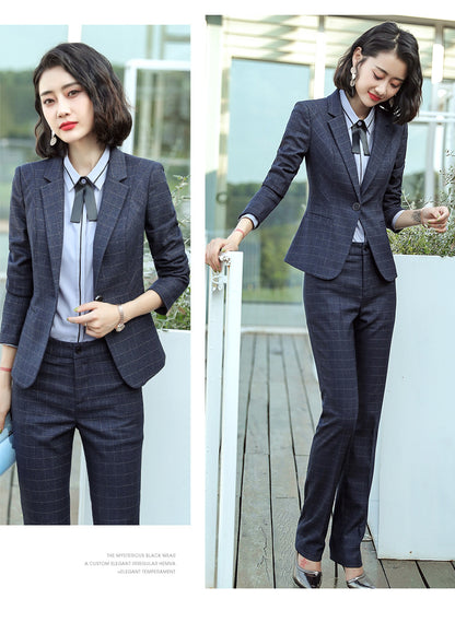 Professional Suit for Women 2024 New Plaid Formal Suit for Women, Small Suit, Fashionable Elegant, Business Elegant Suit for Women