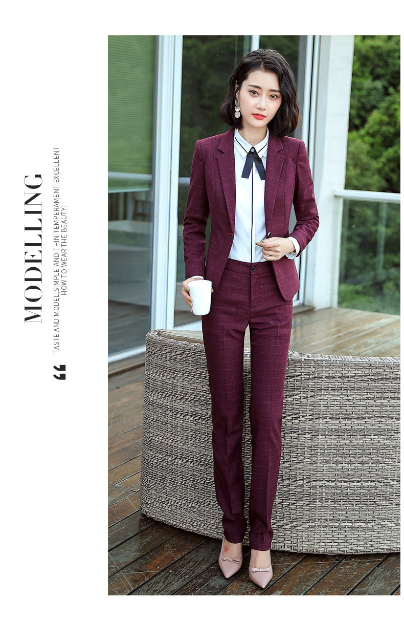Professional Suit for Women 2024 New Plaid Formal Suit for Women, Small Suit, Fashionable Elegant, Business Elegant Suit for Women