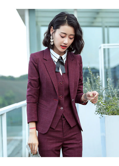 Professional Suit for Women 2024 New Plaid Formal Suit for Women, Small Suit, Fashionable Elegant, Business Elegant Suit for Women