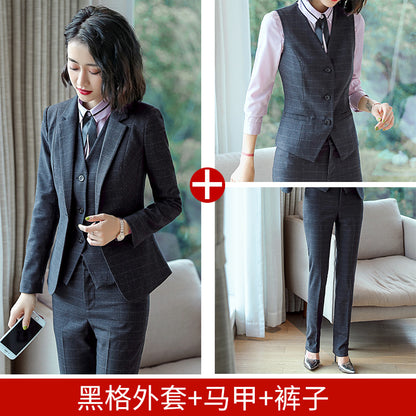 Professional Suit for Women 2024 New Plaid Formal Suit for Women, Small Suit, Fashionable Elegant, Business Elegant Suit for Women