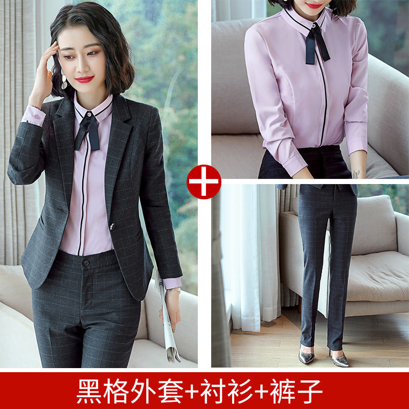 Professional Suit for Women 2024 New Plaid Formal Suit for Women, Small Suit, Fashionable Elegant, Business Elegant Suit for Women