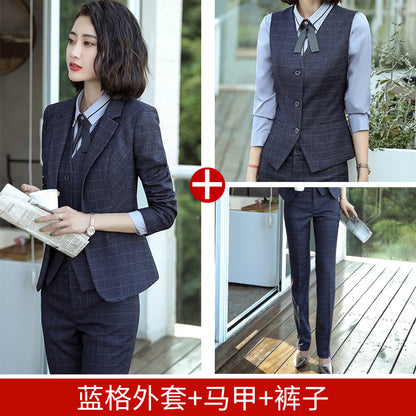 Professional Suit for Women 2024 New Plaid Formal Suit for Women, Small Suit, Fashionable Elegant, Business Elegant Suit for Women
