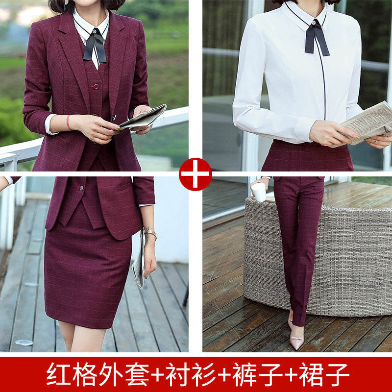 Professional Suit for Women 2024 New Plaid Formal Suit for Women, Small Suit, Fashionable Elegant, Business Elegant Suit for Women