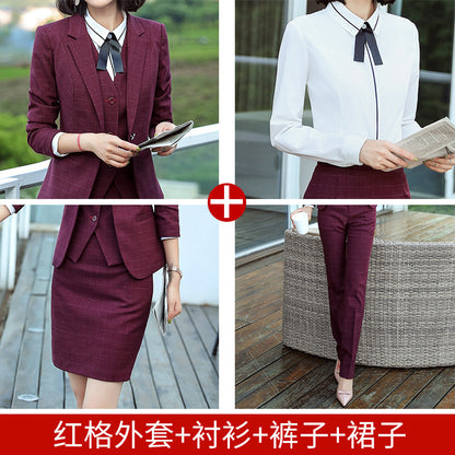 Professional Suit for Women 2024 New Plaid Formal Suit for Women, Small Suit, Fashionable Elegant, Business Elegant Suit for Women