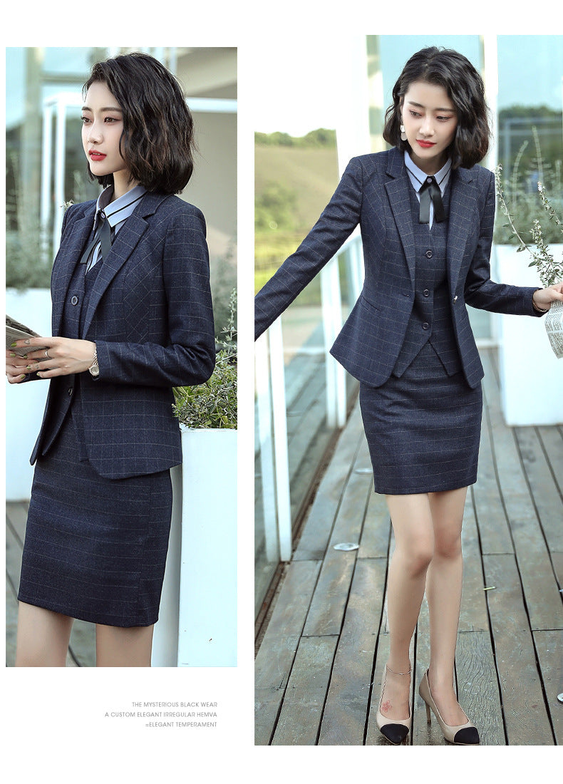 Professional Suit for Women 2024 New Plaid Formal Suit for Women, Small Suit, Fashionable Elegant, Business Elegant Suit for Women