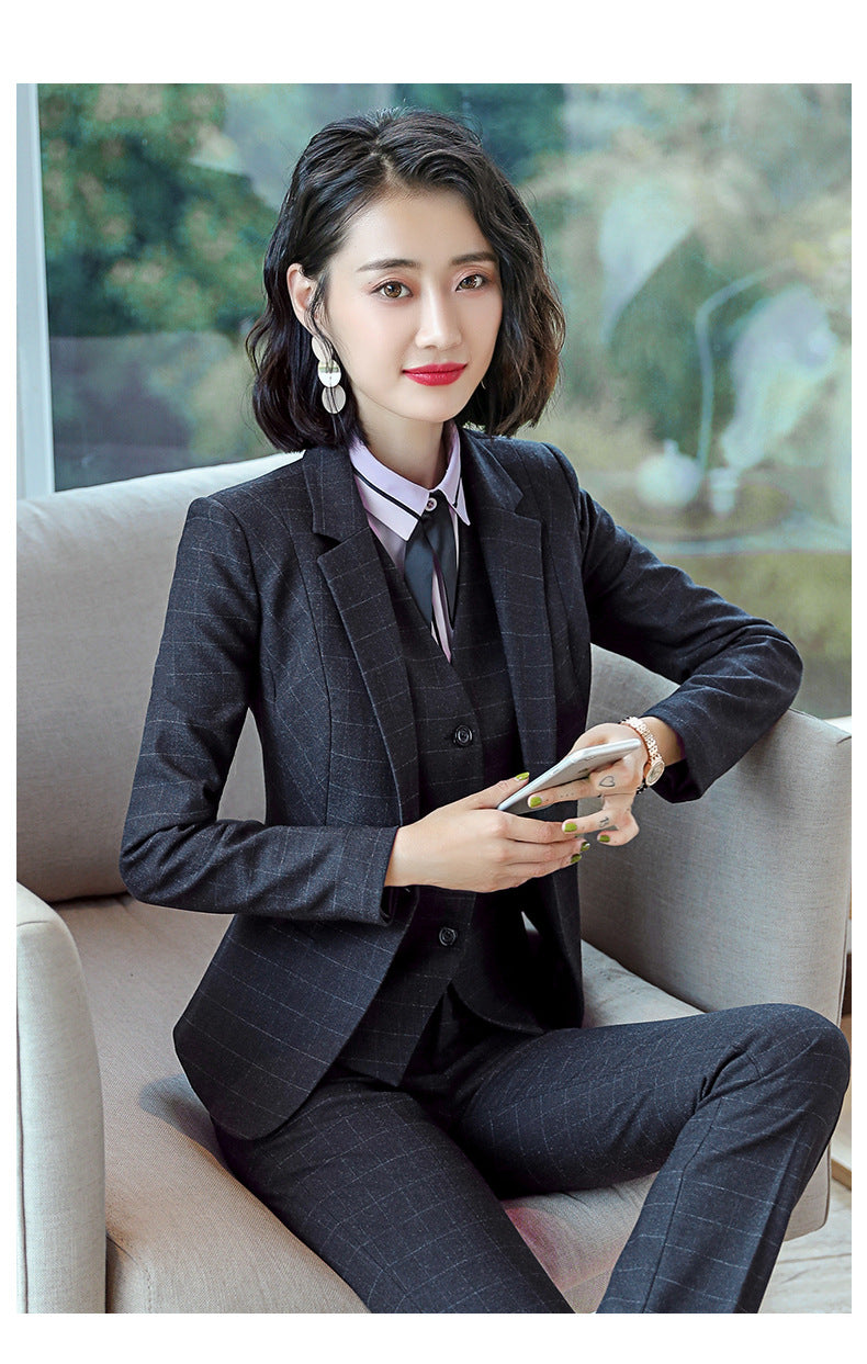 Professional Suit for Women 2024 New Plaid Formal Suit for Women, Small Suit, Fashionable Elegant, Business Elegant Suit for Women