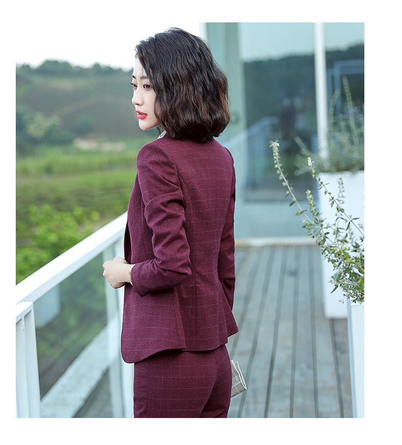Professional Suit for Women 2024 New Plaid Formal Suit for Women, Small Suit, Fashionable Elegant, Business Elegant Suit for Women