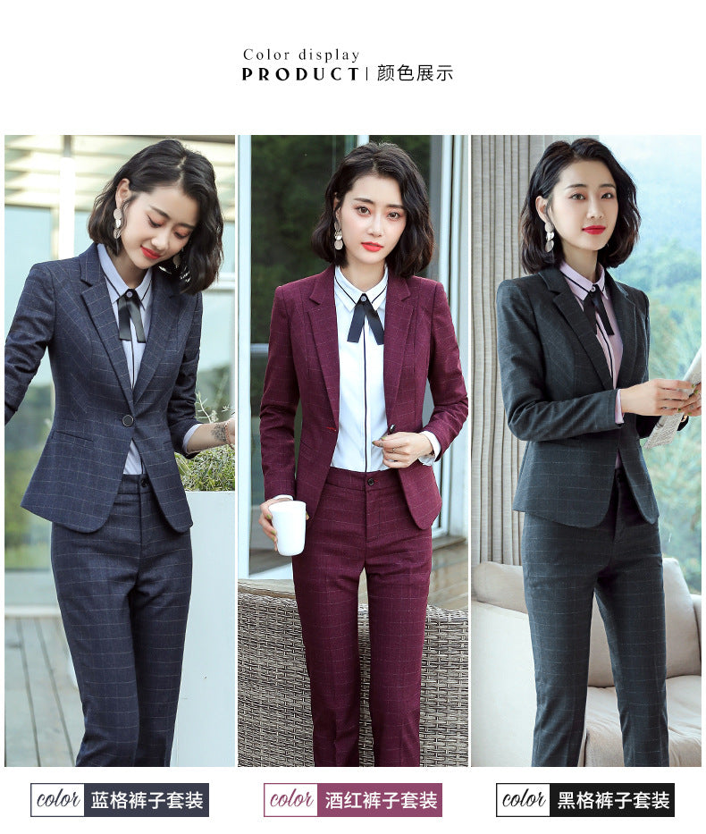 Professional Suit for Women 2024 New Plaid Formal Suit for Women, Small Suit, Fashionable Elegant, Business Elegant Suit for Women