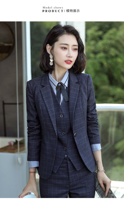 Professional Suit for Women 2024 New Plaid Formal Suit for Women, Small Suit, Fashionable Elegant, Business Elegant Suit for Women