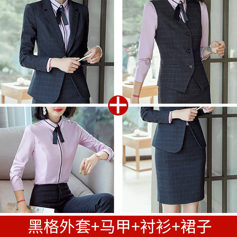Professional Suit for Women 2024 New Plaid Formal Suit for Women, Small Suit, Fashionable Elegant, Business Elegant Suit for Women