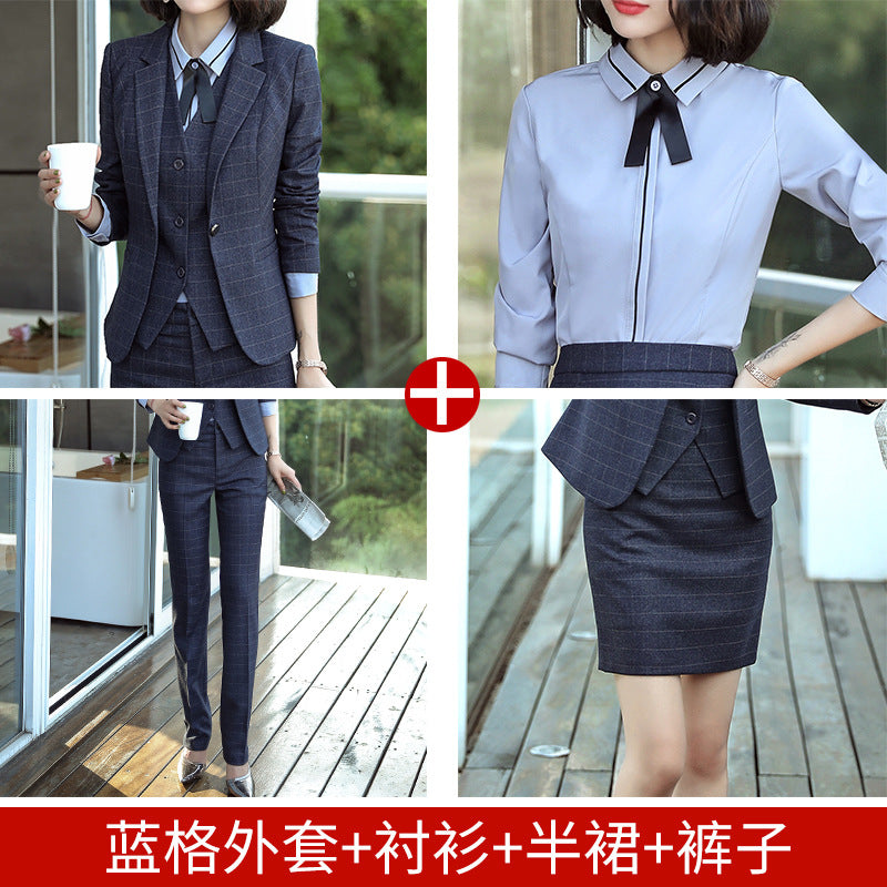 Professional Suit for Women 2024 New Plaid Formal Suit for Women, Small Suit, Fashionable Elegant, Business Elegant Suit for Women