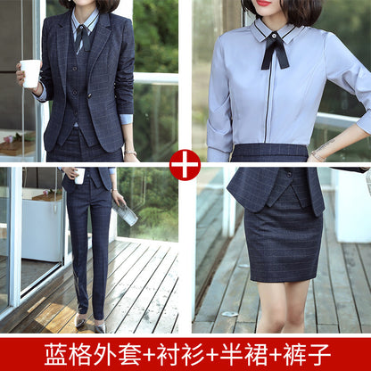 Professional Suit for Women 2024 New Plaid Formal Suit for Women, Small Suit, Fashionable Elegant, Business Elegant Suit for Women