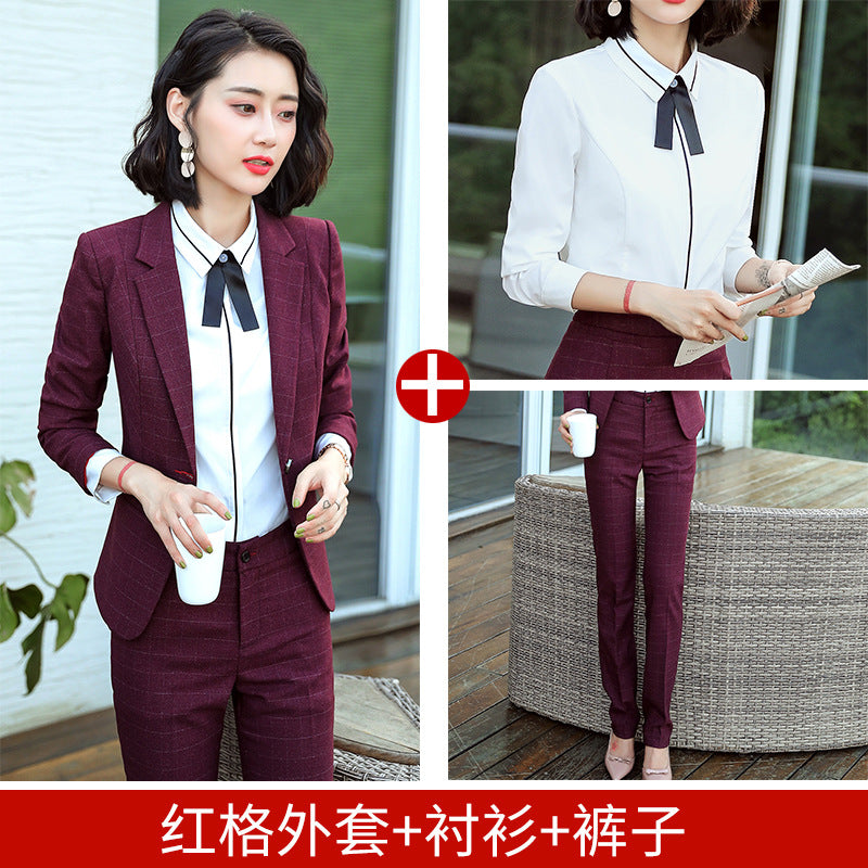 Professional Suit for Women 2024 New Plaid Formal Suit for Women, Small Suit, Fashionable Elegant, Business Elegant Suit for Women