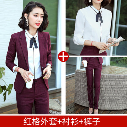 Professional Suit for Women 2024 New Plaid Formal Suit for Women, Small Suit, Fashionable Elegant, Business Elegant Suit for Women