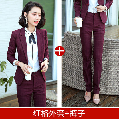 Professional Suit for Women 2024 New Plaid Formal Suit for Women, Small Suit, Fashionable Elegant, Business Elegant Suit for Women