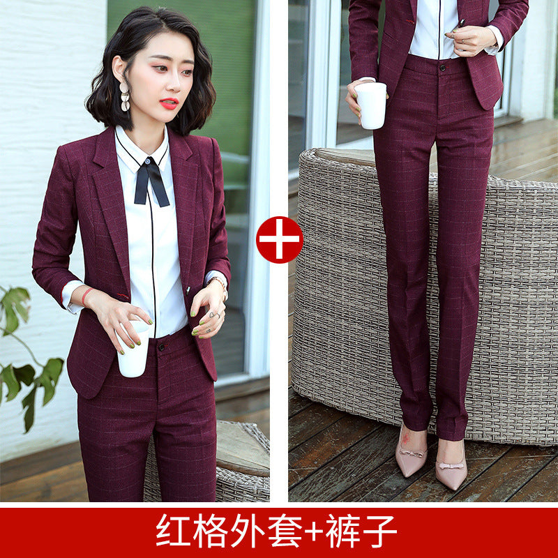 Professional Suit for Women 2024 New Plaid Formal Suit for Women, Small Suit, Fashionable Elegant, Business Elegant Suit for Women