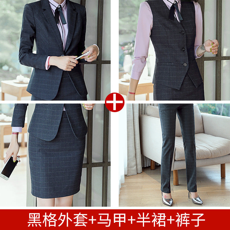 Professional Suit for Women 2024 New Plaid Formal Suit for Women, Small Suit, Fashionable Elegant, Business Elegant Suit for Women
