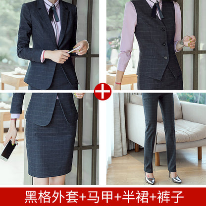 Professional Suit for Women 2024 New Plaid Formal Suit for Women, Small Suit, Fashionable Elegant, Business Elegant Suit for Women