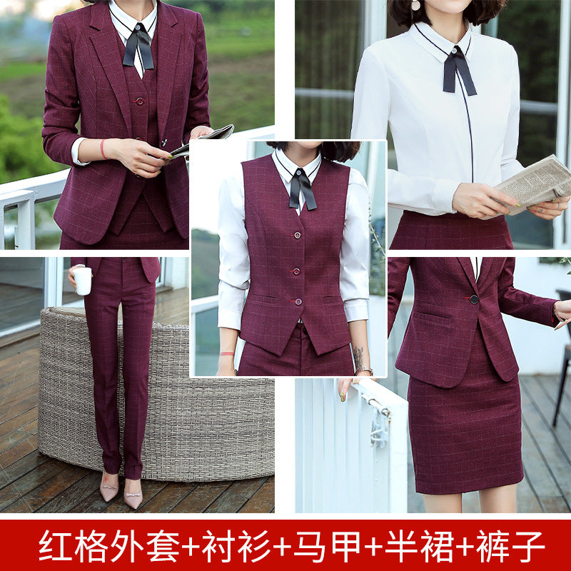 Professional Suit for Women 2024 New Plaid Formal Suit for Women, Small Suit, Fashionable Elegant, Business Elegant Suit for Women