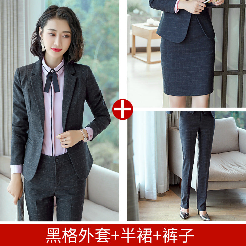Professional Suit for Women 2024 New Plaid Formal Suit for Women, Small Suit, Fashionable Elegant, Business Elegant Suit for Women