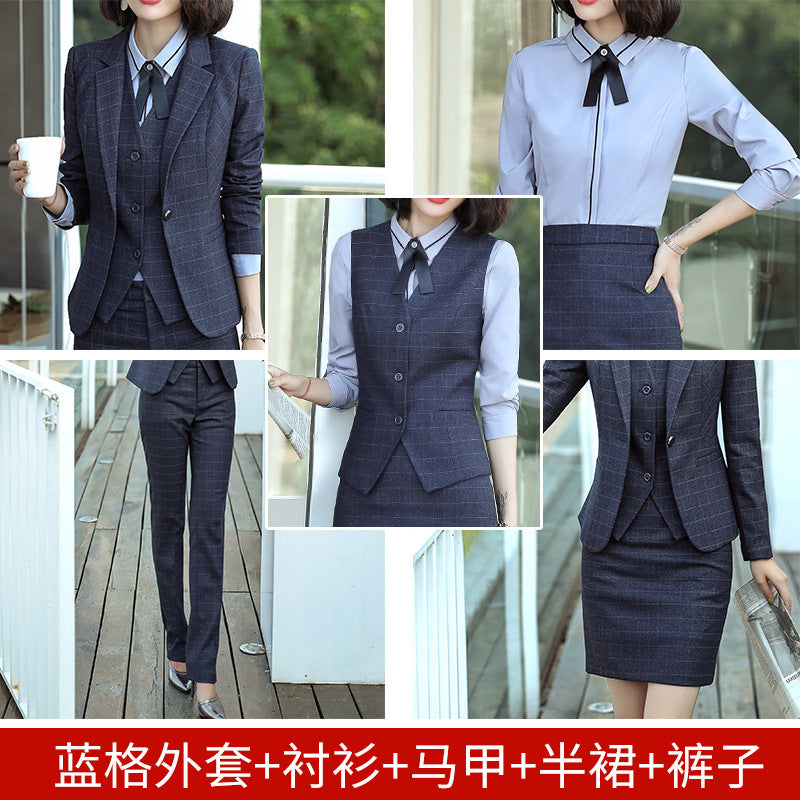 Professional Suit for Women 2024 New Plaid Formal Suit for Women, Small Suit, Fashionable Elegant, Business Elegant Suit for Women