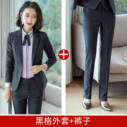 Professional Suit for Women 2024 New Plaid Formal Suit for Women, Small Suit, Fashionable Elegant, Business Elegant Suit for Women