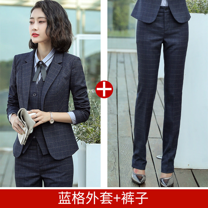 Professional Suit for Women 2024 New Plaid Formal Suit for Women, Small Suit, Fashionable Elegant, Business Elegant Suit for Women