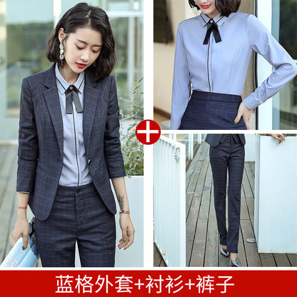 Professional Suit for Women 2024 New Plaid Formal Suit for Women, Small Suit, Fashionable Elegant, Business Elegant Suit for Women