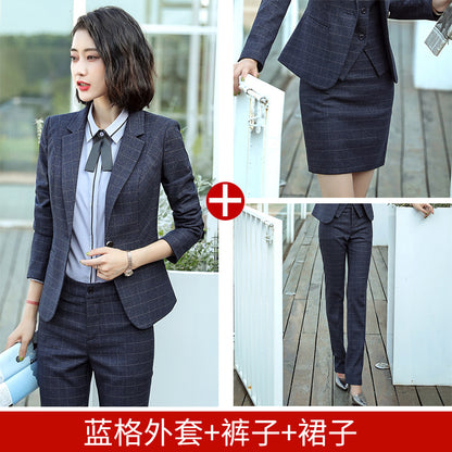Professional Suit for Women 2024 New Plaid Formal Suit for Women, Small Suit, Fashionable Elegant, Business Elegant Suit for Women