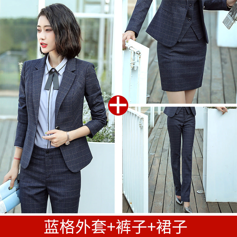 Professional Suit for Women 2024 New Plaid Formal Suit for Women, Small Suit, Fashionable Elegant, Business Elegant Suit for Women