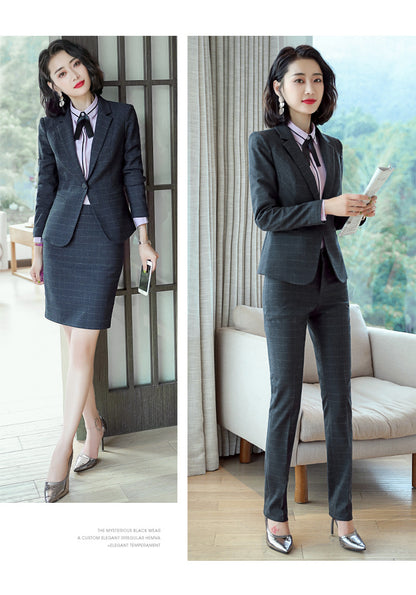 Professional Suit for Women 2024 New Plaid Formal Suit for Women, Small Suit, Fashionable Elegant, Business Elegant Suit for Women